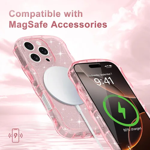 Vista 89 de Pepmune Funda magnética para iPhone 17 Pro Max, color rosa