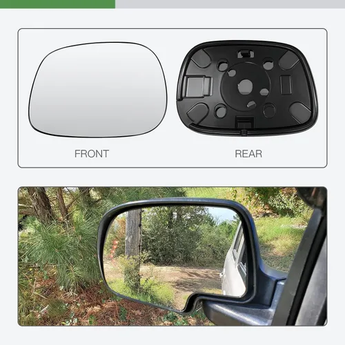 Vista 3 de SCITOO Espejo retrovisor lateral para conductor, espejo lateral izquierdo, para Dodge 2002-2004 para Dodge para Ram sin calefacción, cromado plano