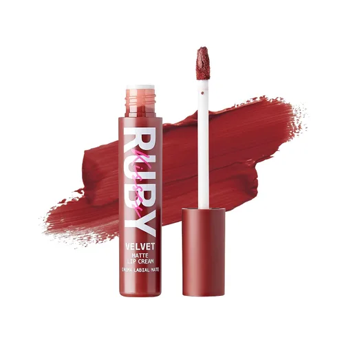 Vista 19 de Ruby Kisses Tinte de vinilo labial – Lápiz labial líquido de alto pigmento, a prueba de transferencia, a prueba de manchas, brillo satinado suave