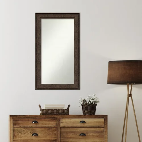 Vista 783 de Amanti Art Espejo de pared personalizado no biselado (25 x 25 pulgadas), marco de bronce acentuado, varios tamaños personalizados, espejo de baño