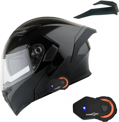 Vista 23 de 1Storm Casco modular de cara completa para motocicleta con doble visera abatible, protector solar: HB89