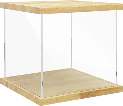 Vista 31 de Vitrina de acrílico transparente para trofeos, coleccionables, caja de exhibición de cubo de montaje, soporte de protección a prueba de polvo