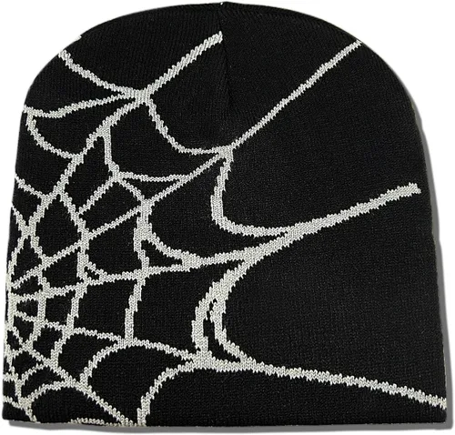 Vista 6 de Gorro de punto con orejas de gato para mujer, gorro de ganchillo con gorro de invierno a rayas, accesorios Y2K, gorros estilo gótico grunge