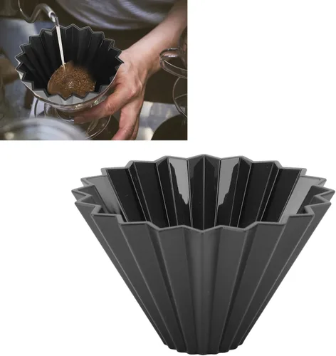 Vista 2 de TOPINCN Filtro de café Gotero Percolador Colador Cónico Origami Filtro de Café Filtro de Cono de Goteo Filtro de Café de Resina Filtro de Café Taza