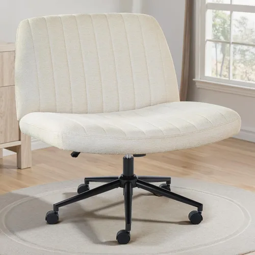 Vista 9 de OLIXIS Silla cruzada con ruedas, silla de tocador, escritorio de oficina en multicolor/fantasía (Inky)