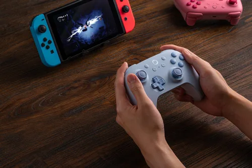 Vista 6 de 8BitDo Ultimate 2C - Controlador Bluetooth para SwitchSwitch 2, controlador inalámbrico con control de movimiento de 6 ejes, vibración Rumble, D-Pad