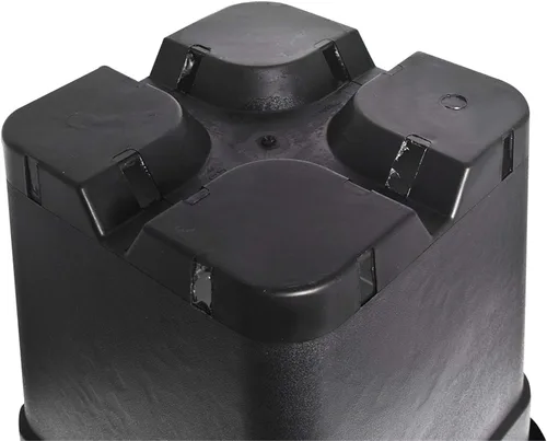 Vista 6 de Paquete de 10 macetas cuadradas de 3 galones para vivero, macetas de cultivo color negro