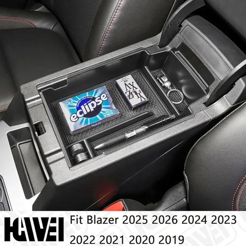 Vista 2 de HGWEI Organizador de Consola Central Compatible con Chevy Blazer 2024 2023 2022 2021 2020 2019 Accesorios, Bandeja Insertable de Caja