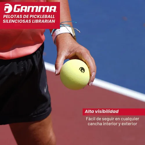 Vista 6 de Gamma Librarian Foam Quiet Pickleball Balls – Low-Noise Practice Balls with True Bounce on Any Surface – Foam Pickleballs Available in 48 Box, 3
