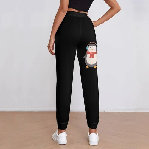 Vista 3 de Lindos pantalones deportivos de pingüino para mujer, cómodos pantalones de descanso para entrenamiento, senderismo, pantalones casuales con bolsillos