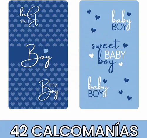 Vista 2 de Blue It's a Boy Baby Shower Mini envoltorios de barra de caramelo, 42