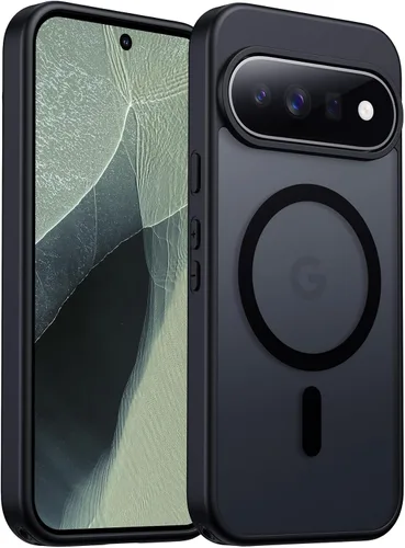 Vista 35 de SPIDERCASE Funda magnética para Google Pixel 9A, protección contra caídas de grado militar, delgada, translúcida, mate, a prueba de golpes