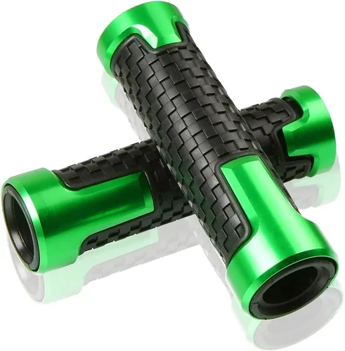 Vista 3 de Empuñaduras de manillar de aluminio CNC para motocicleta de 7/8 pulgadas, 0.866 in, compatibles con Ninja 250R 300R 250 650 1000SX ZX6R ZX9R ZX10R