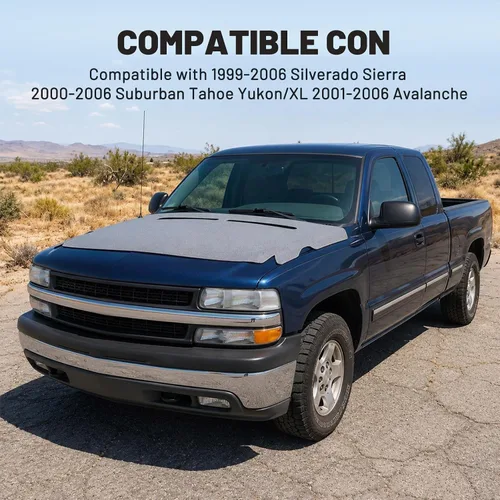 Vista 6 de Tapete para cubierta de salpicadero compatible con Chevy Silverado GMC Sierra 99-06, Chevy Suburban Tahoe GMC Yukon/XL 00-06, Chevy Avalanche 01-06