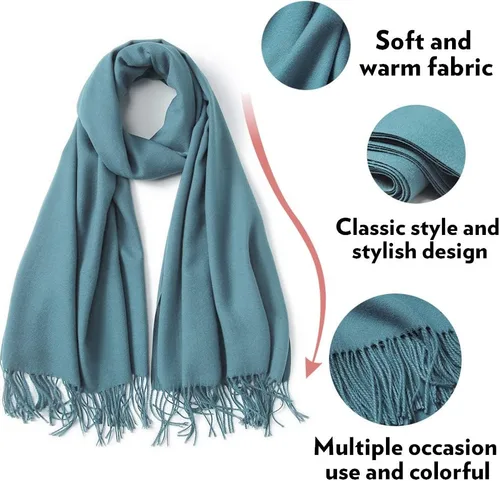 Vista 5 de maamgic Chales de pashmina para mujer, grandes, suaves, con sensación de cachemira, bufanda ligera