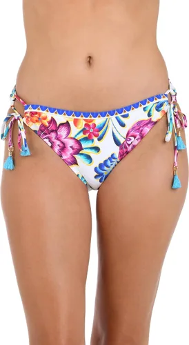 Vista 31 de La Blanca Parte inferior de bikini hipster con lazo lateral para mujer Negro/ Luces de la ciudad