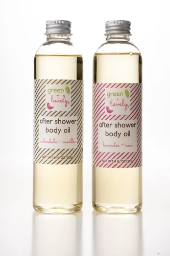Vista 3 de Green + Lovely Aceite corporal hidratante después de la ducha con certificación prémium de humedad orgánica para piel seca, aceites hidratantes