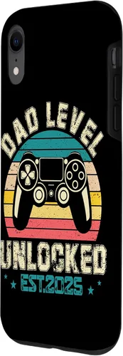 Vista 2 de iPhone XR Dad Level Unlocked EST.2025 Retro Style Case