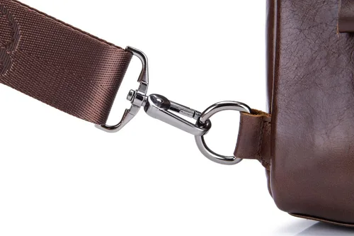 Vista 8 de Bolso de cuero genuino de los hombres del bolso de hombro de la mochila al aire libre casual Crossbody