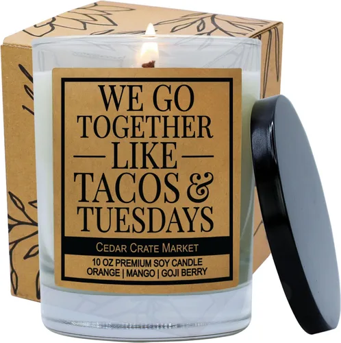 Vista 2 de We Go Together Like Tacos and Tuesday, regalos de amistad para mujeres, regalos de cumpleaños para amigas mujeres, regalos de despedida, regalos