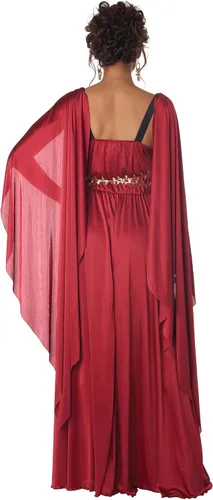 Vista 3 de Disfraz de diosa romana roja para mujer Multicolor