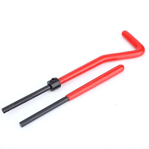 Vista 3 de Kit de reparación de roscas de 30 piezas, M6 x 1 (longitud 2D) de acero inoxidable torcido, herramienta de inserción roscada, kit de reparación