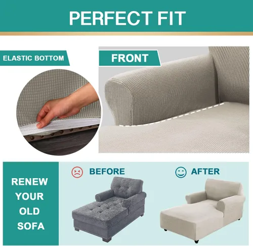 Vista 4 de ele ELEOPTION Funda para sillón con brazo elástico para sofá para perros y mascotas, muebles de dormitorio, funda para sofá diván, lavable