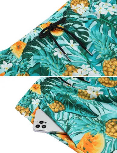 Vista 5 de Daupanzees - Camisa hawaiana de manga corta con botones para hombre