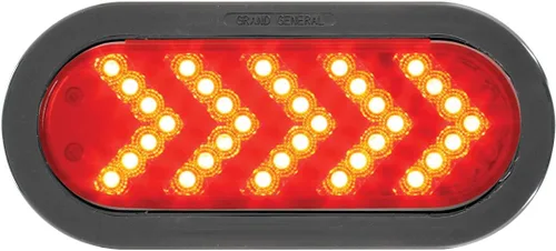 Vista 4 de Grand General 77130 - Luz secuencial ovalada de 35 LED ámbar/flecha con bisel S.Bezel, 1 unidad