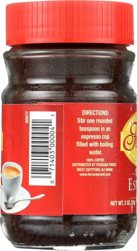 Vista 6 de Ferrara Café espresso instantáneo 2 oz