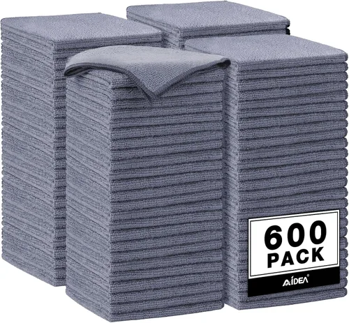 Vista 18 de AIDEA - Paño de limpieza de microfibra, 10 unidades, toallas de microfibra negras, 12 x 12 pulgadas Microfiber Towels for Cars, Wash Cloths, Lint