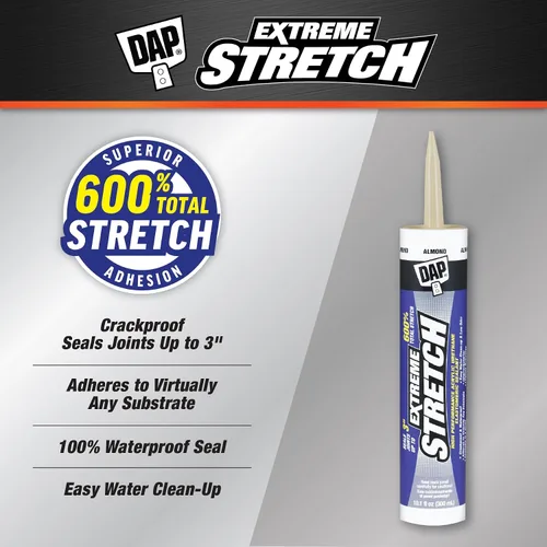 Vista 2 de DAP Extreme Stretch 7079818717 - Sellador elastomérico de uretano de alta calidad, almendra, 10.1 onzas