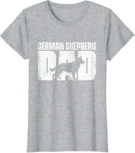 Vista 25 de Camiseta de pastor alemán para el día del padre del dueño de perros caninos, Negro
