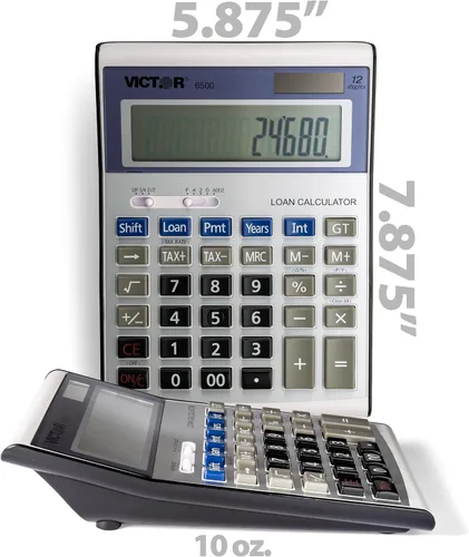 Vista 6 de Victor Calculadora de préstamo de escritorio ejecutivo 6500, LCD de 12 dígitos