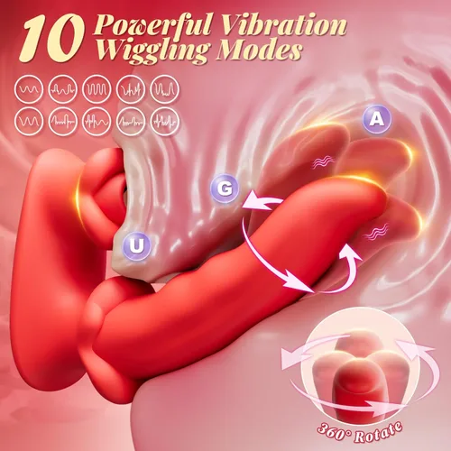 Vista 3 de Juguetes sexuales para mujeres, vibradores de succión - vibrador de lengua para clítoris con punto G con 3 * 10 modos de succión, meneo y vibración
