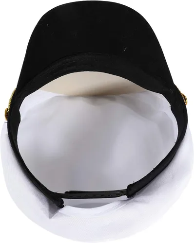 Vista 13 de Ibeauti Gorra unisex ajustable para adultos, disfraz de capitán Almirante, gorra de marinero para cosplay
