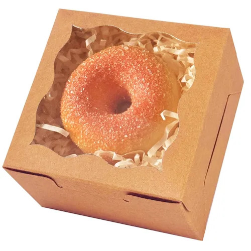 Vista 20 de qiqee Cajas de panadería negras con ventana de 4 x 4 x 2.5 pulgadas, 100 paquetes de mini cajas de galletas para macarrones, cajas de pastelería