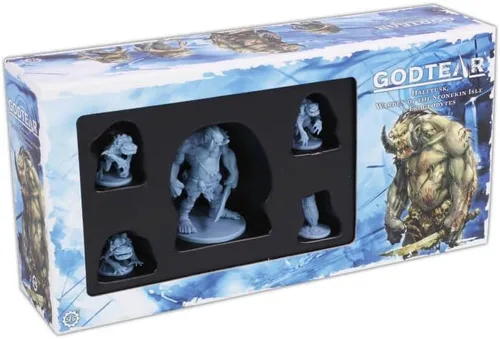 Vista 2 de Steamforged Games Godtear: Rhodri, Thane of The Forsaken mantiene el set de campeones de los Guardianes