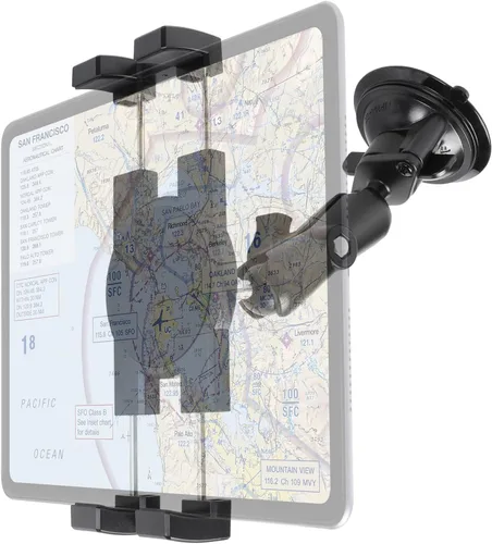 Vista 10 de Pilots - Soporte para tablet con ventosas dobles fuertes, soporte universal para iPad para aviones, coche, barco, camión, parabrisas, compatible