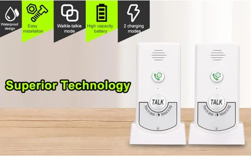 Vista 9 de Intercomunicadores inalámbricos para el hogar, timbre de conversación de 2 vías, intercomunicador de voz, Walkie Talkies de largo alcance de 1000