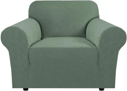 Vista 67 de H.VERSAILTEX Funda elástica para sofá, fundas suaves para muebles de 3 cojines, con tela jacquard gruesa a cuadros con parte inferior elástica, sofá