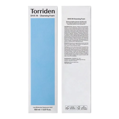 Vista 9 de Torriden DIVE IN - Jabón facial de espuma limpiadora 5.1 fl oz (5.07 onzas líquidas) Limpiador facial diario hidratante para todas y pieles