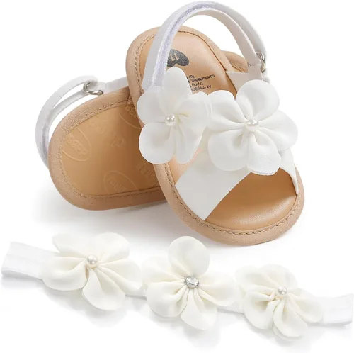 Vista 14 de Zapatos de vestir florales Mary Jane para bebé niña 01 Blanco