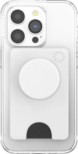 Vista 4 de PopSockets - Cartera de teléfono con agarre extensible para teléfono, tarjetero para teléfono - blanco y negro Blanco negro