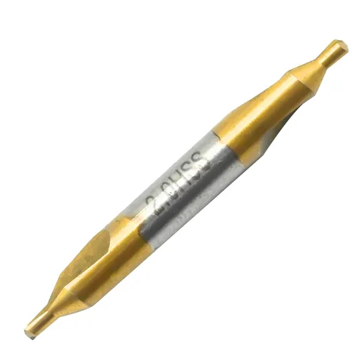 Vista 3 de MDEOOSKY 10 brocas centrales de 0.079 in - M2 HSS con revestimiento de titanio, punta combinada de 60° para torno y proyectos de molino y metalurgia