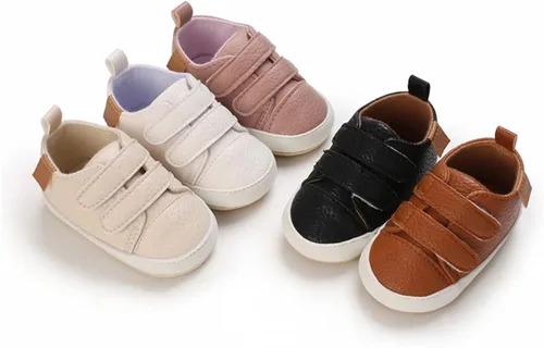 Vista 6 de TAREYKA Tenis para bebés y niñas, suaves, antideslizantes, suela suave, recién nacida, primer andador, zapatos para exteriores, zapatos de cuna