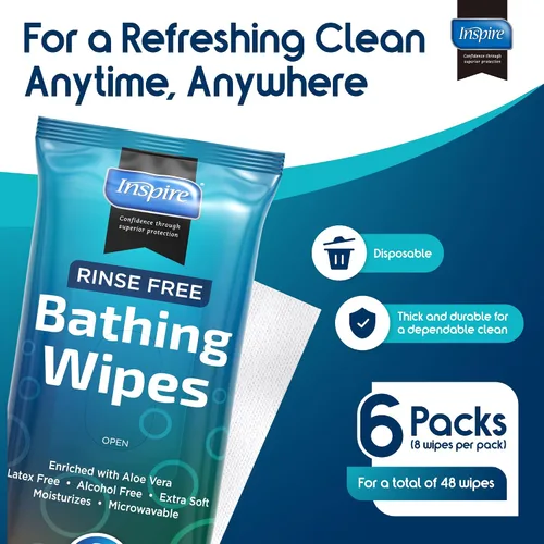 Vista 3 de Toallitas húmedas para adultos Paños de lavado para adultos extra grandes, toallitas de baño para incontinencia, 8 x 12 pulgadas