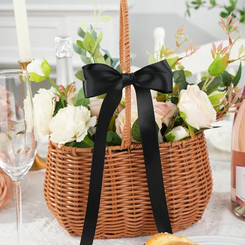 Vista 4 de MAYREEL Cinta de satén negra de 7/8 pulgadas de doble cara para envolver regalos, manualidades, lazos para el pelo, decoración de fiesta, ramos