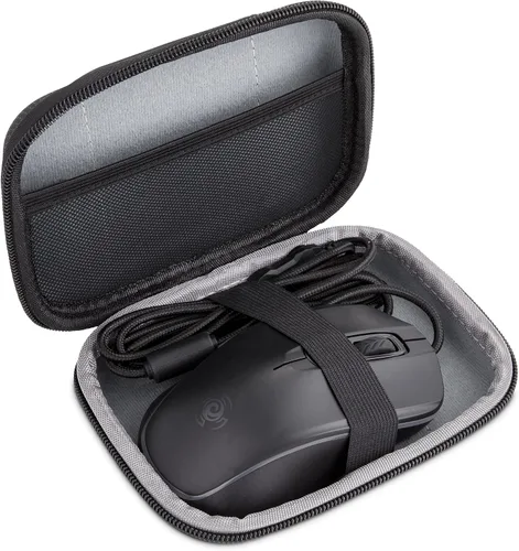 Vista 2 de Ivation Funda de transporte para Apple Magic Mouse 1 y Magic Mouse 2, funda de transporte de viaje fuerte, bolsillo de accesorios de malla