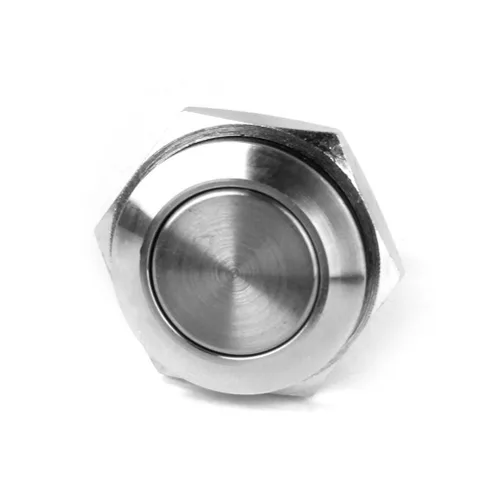 Vista 6 de WINOMO Bocina de botón momentánea de 0.630 in para timbre de puerta, barco, coche, metal impermeable (plata)